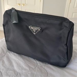 Prada Black Vintage Vela Cosmetic Pouch